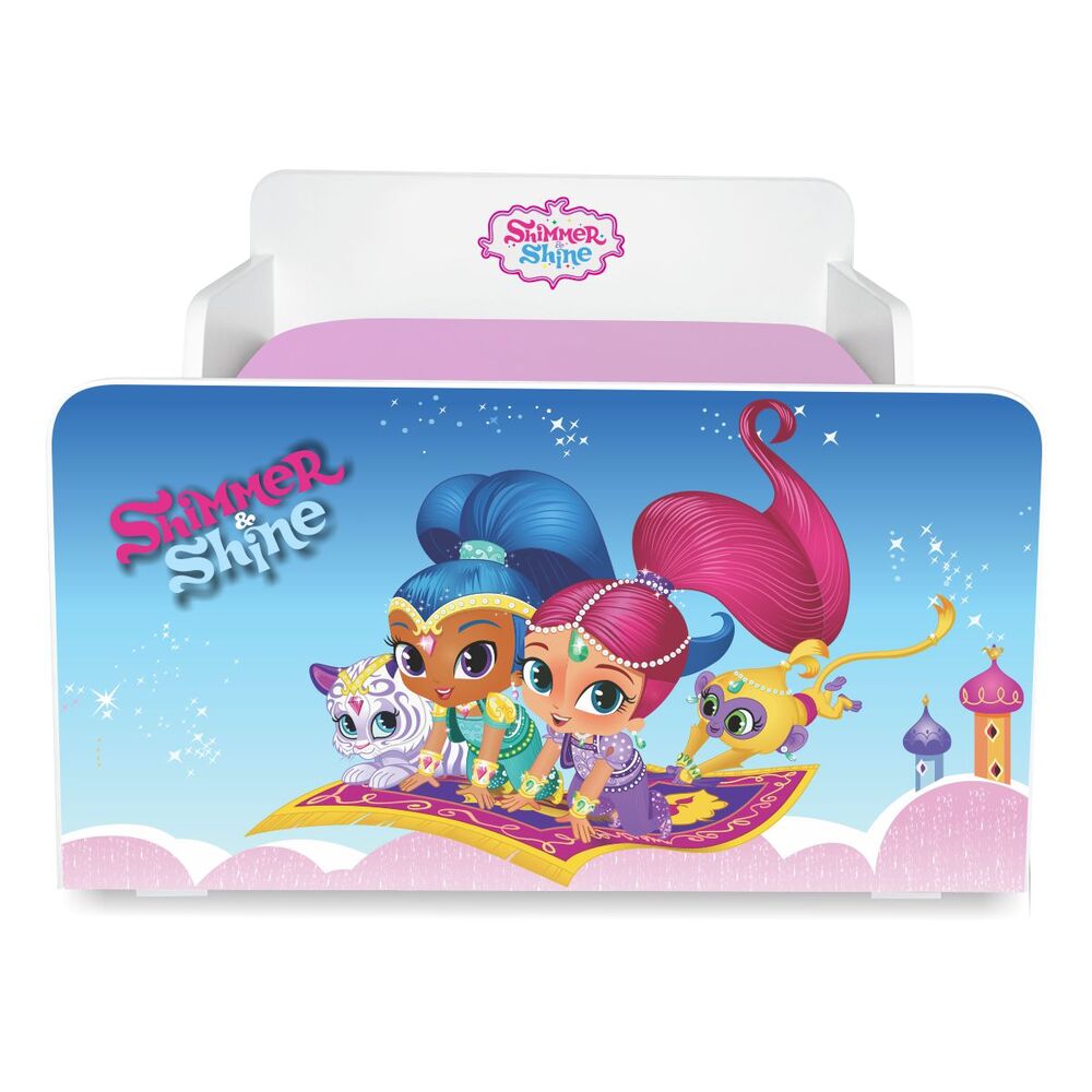 Pat copii Shimmer & Shine 2-12 ani cu sertar si saltea inclusa