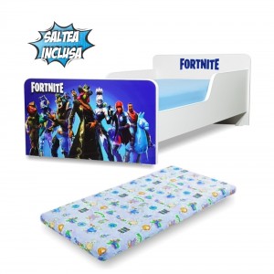 Pat copii Fortnite 2-12 ani cu saltea inclusa