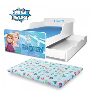 Pat copii Frozen 2-12 ani cu sertar si saltea