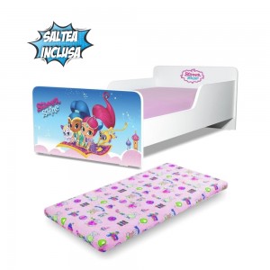 Pat copii Shimmer & Shine 2-12 ani cu saltea inclusa