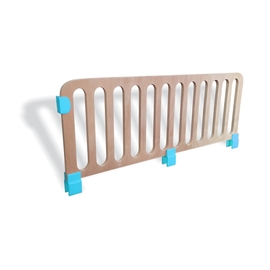Paravan protectie tip grilaj din lemn pentru paturi copii - Bleu