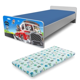 Pat copii Economic Paw Patrol 2, 2-8 ani cu saltea inclusa