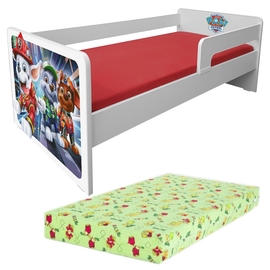 Pat copii Paw Patrol Marshall P1L 2-8 ani cu paravane detasabile/interschimbabile + saltea Lux