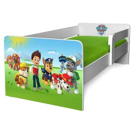 Pat copii Paw Patrol P1 2-8 ani cu protectie laterala detasabila