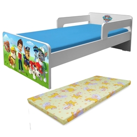 Pat copii Paw Patrol P2L 2-12 ani cu paravane detasabile + saltea Basic