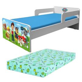 Pat copii Paw Patrol P2L 2-12 ani cu paravane detasabile + saltea Lux