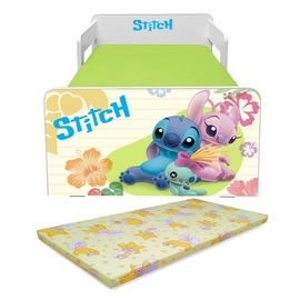 Pat copii Stitch P2L 2-12 ani cu paravane detasabile + saltea Basic