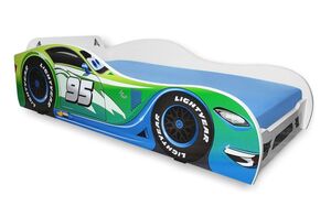 Pat masina copii Speed X 3 cu saltea inclusa