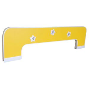 Paravan protectie pat copii - galben - U cu decupaje si ornamente colorate - 70 x 17 cm -35%